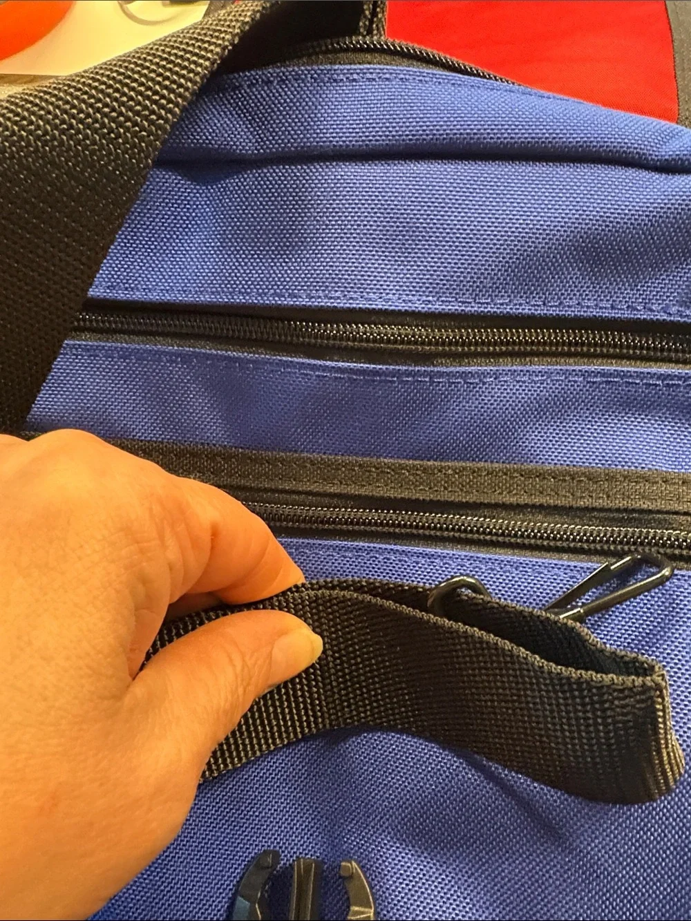 Manhattan Portage Blue Compact Messenger Crossbody Bag